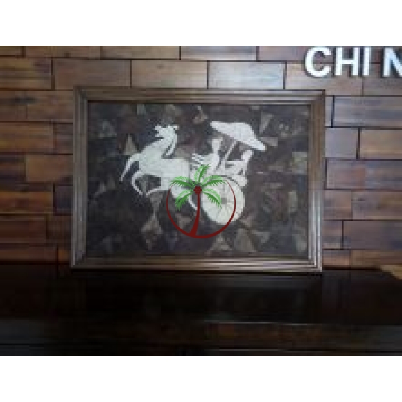 Tranh Gáo Dừa Ngựa Kéo Xe